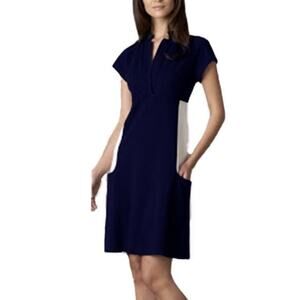 Diane von Furstenberg Vintage Holland Color Block Dress V Neck Navy Cream size 4